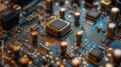 Closeup of a Circuit Board