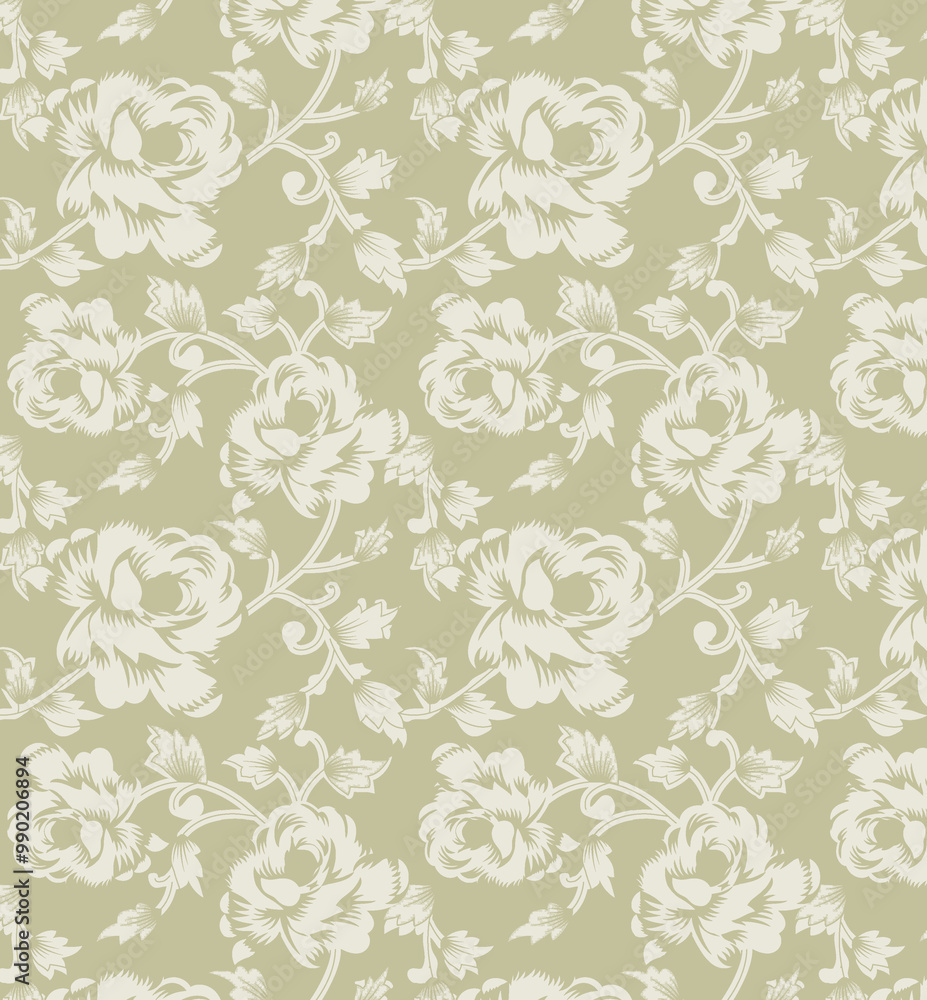 seamless gentle vector paisley print with ethnic paisley and flowers pattern, allover composition. Detailed beautiful paisleys with floral motives in black and white. seamless gentle vector paisley print with ethnic paisley and flowers pattern, allover composition. Detailed beautiful paisleys with floral motives in black and white.