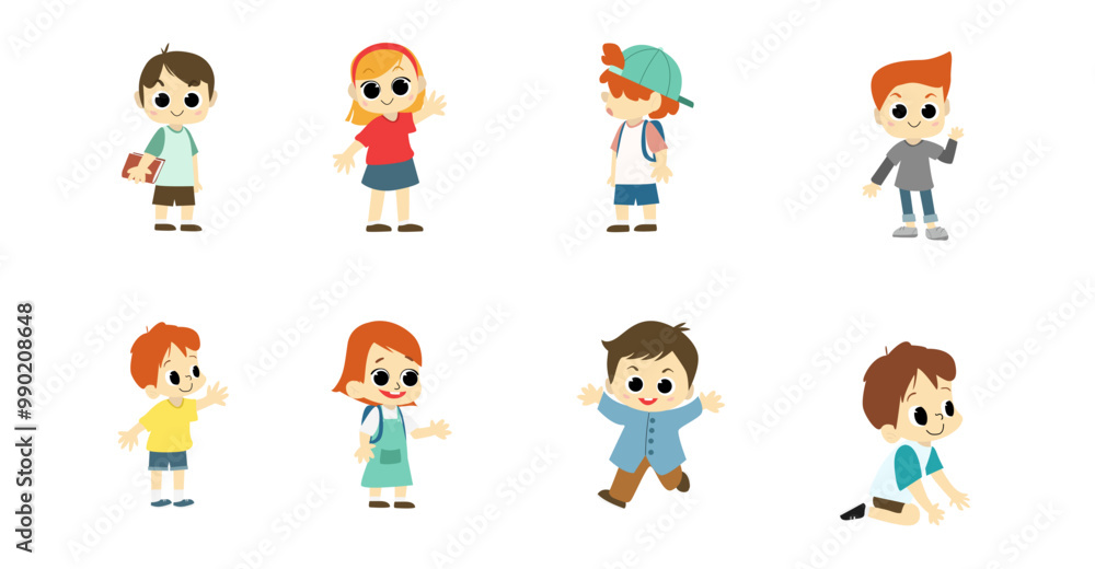 Cute Kid Illustration SET Cute Kid Illustration SET