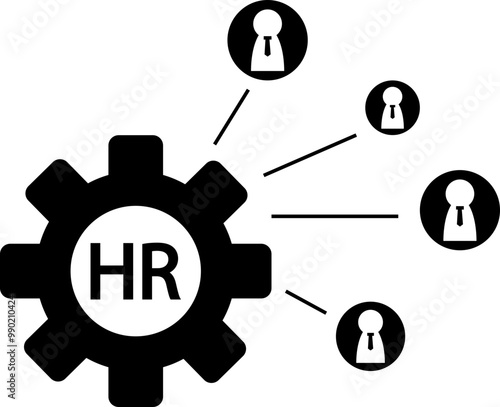 Hr employee business management icon photo