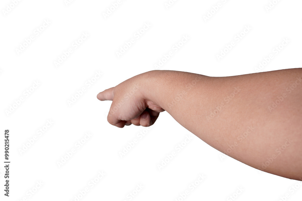 Male pointing finger hand gesture, cut out isolated Male pointing finger hand gesture, cut out isolated