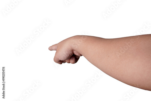 Wallpaper Mural Male pointing finger hand gesture, cut out isolated Torontodigital.ca