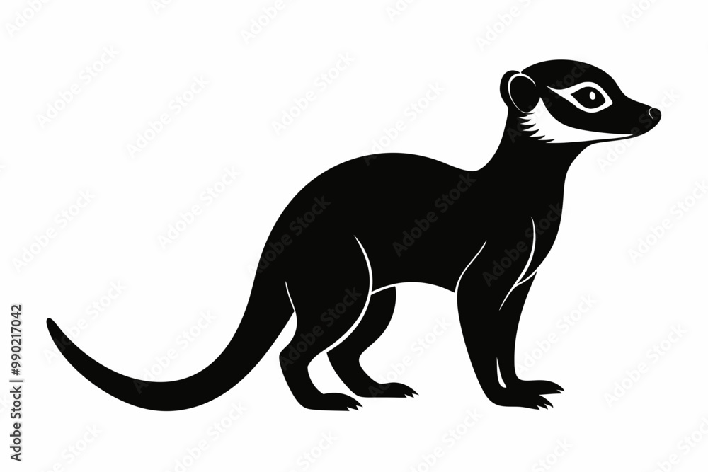 Meerkat Silhouette, Meerkat Sitting Clipart Vector Meerkat Silhouette, Meerkat Sitting Clipart Vector