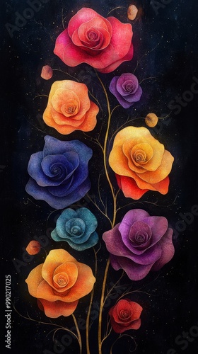 Wallpaper Mural Flower Background Torontodigital.ca