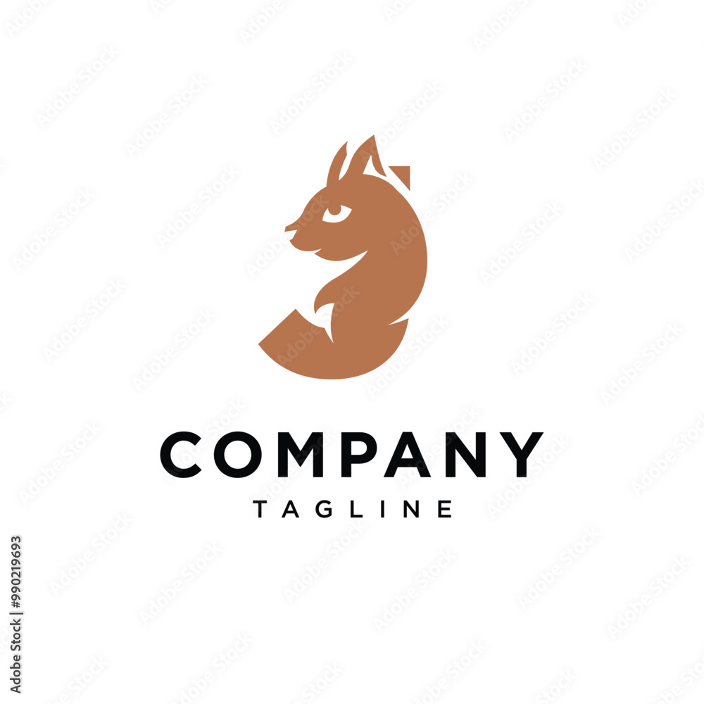 Letter J Squirrel logo icon vector Letter J Squirrel logo icon vector