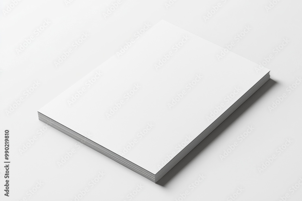 Paper A4 Mockup on White Background created with Generative AI Paper A4 Mockup on White Background created with Generative AI