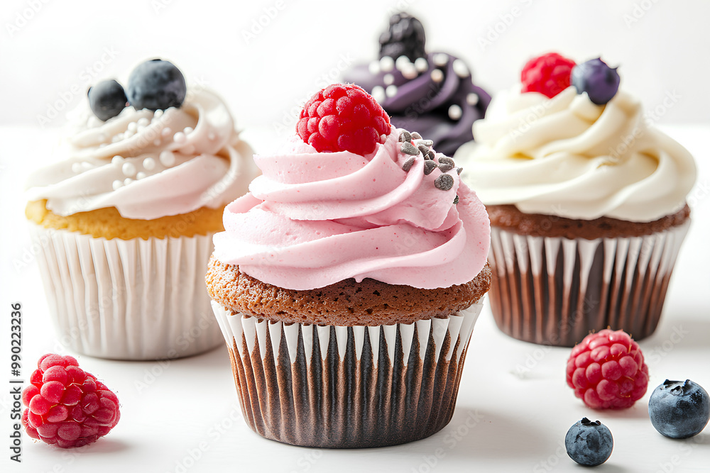 cute cupcake set, white background cute cupcake set, white background