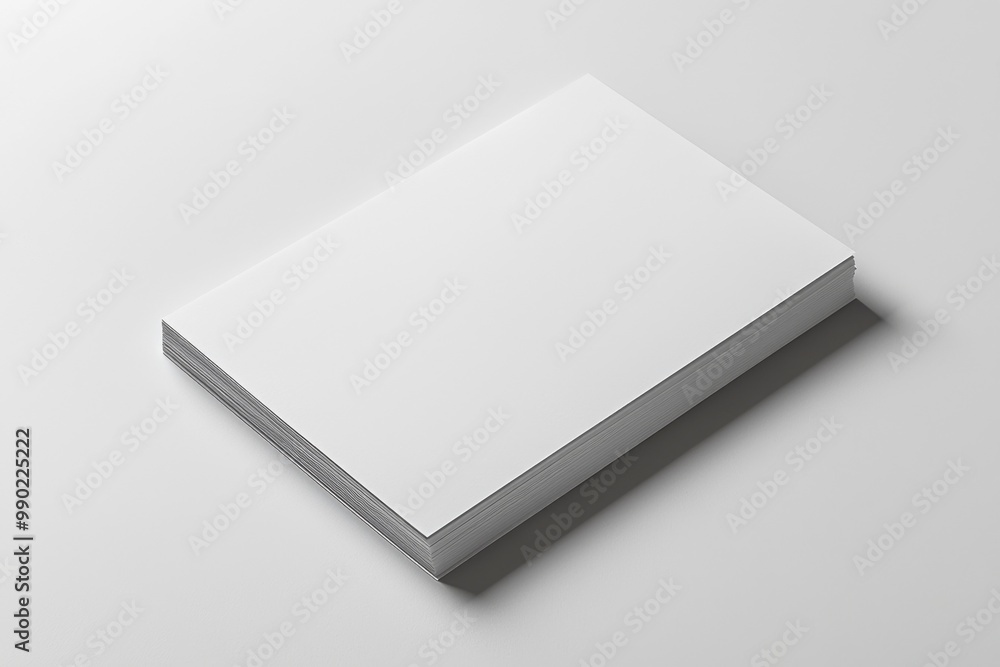 Paper A4 Mockup on White Background created with Generative AI Paper A4 Mockup on White Background created with Generative AI