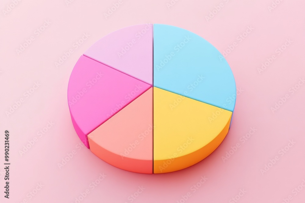 Colorful pastel pie chart divided into segments on a bright background, symbolizing data visualization, analysis, and information presentation in a clean, simple, and modern style. Colorful pastel pie chart divided into segments on a bright background, symbolizing data visualization, analysis, and information presentation in a clean, simple, and modern style.