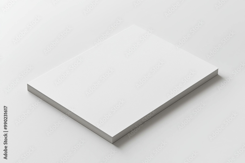 Paper A4 Mockup on White Background created with Generative AI Paper A4 Mockup on White Background created with Generative AI