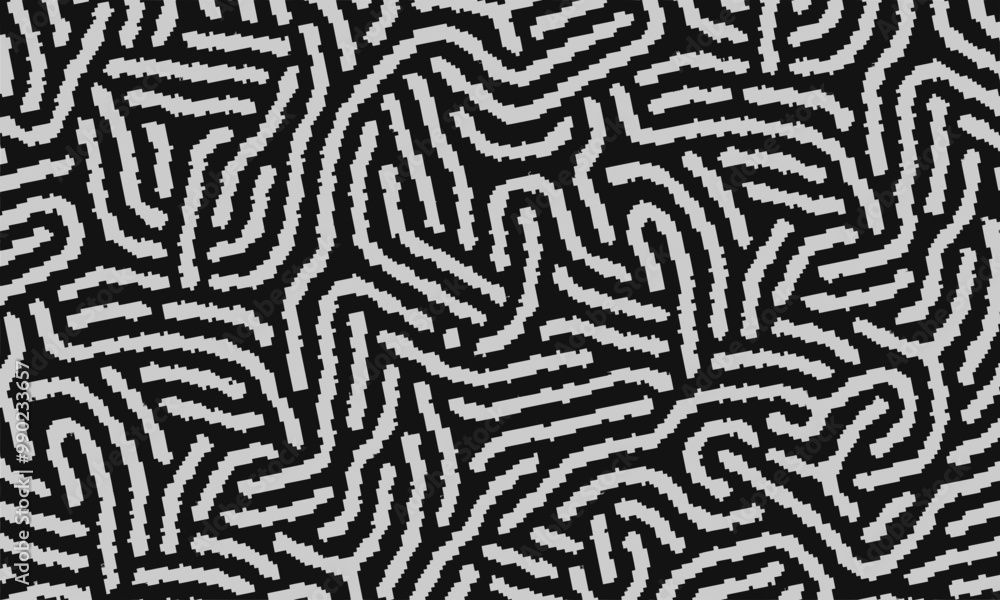 Fototapeta premium Abstract line patterns background. line doodle seamless pattern. Creative minimalist style art background. hand drawn lines abstract background.