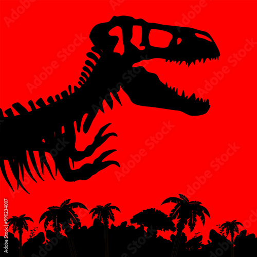 skull of massive carnivorous theropod that lived during the late Cretaceous period