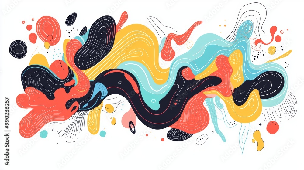 Obraz premium Hand-drawn '2025' in a playful, doodle-inspired 2D style