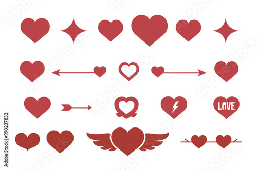 love icon set. ai