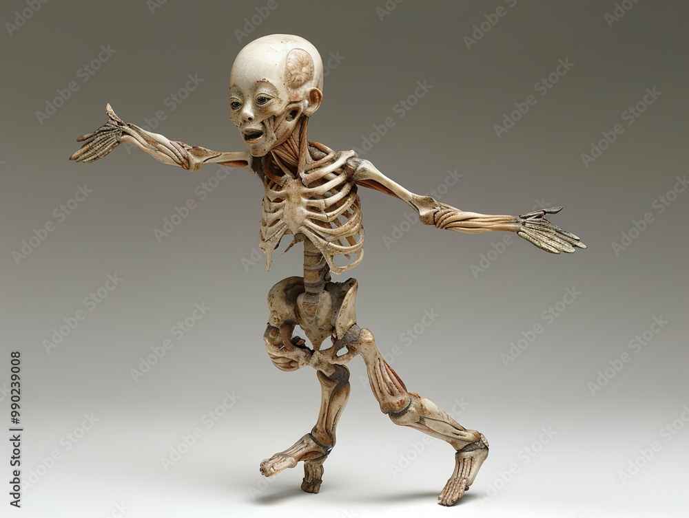 Detailed Anatomical Skeleton Sculpture - Human Body Study Detailed Anatomical Skeleton Sculpture - Human Body Study