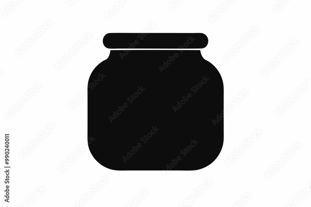 Jar bottle silhouette, jar bottle icon vector isolated white background.
Jar bottle silhouette, jar bottle icon vector isolated white background.