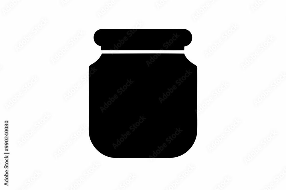 Jar bottle silhouette, jar bottle icon vector isolated white background.
Jar bottle silhouette, jar bottle icon vector isolated white background.