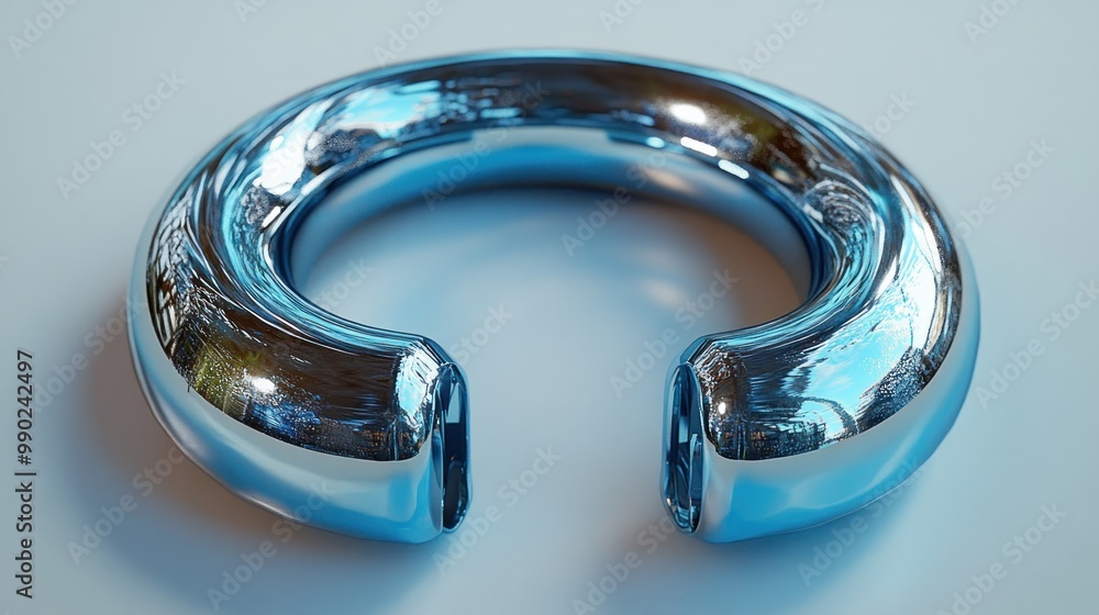 Abstract Shiny Metal Ring Abstract Shiny Metal Ring