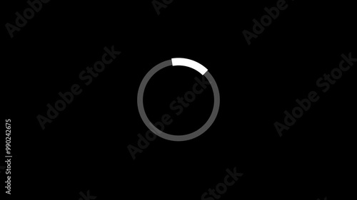 data processing with circle bar. Loading Progress Circle Bar.