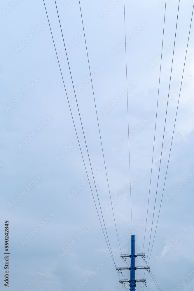 Electricity power. Energy, tower. Blue sky pylon line electric. Cable voltage steel. Electrical industry. High wire metal construction. Electricity power. Energy, tower. Blue sky pylon line electric. Cable voltage steel. Electrical industry. High wire metal construction.