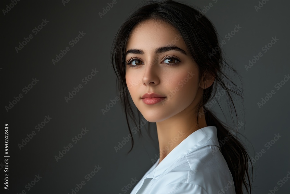 Experienced Woman Dentist Performing Check-up in Bright Clinic Experienced Woman Dentist Performing Check-up in Bright Clinic