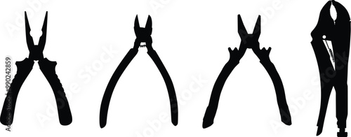 Various types of pliers