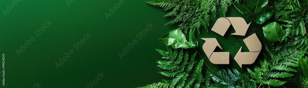 Carbon footprint reduction infographic featuring recycle symbol and ...