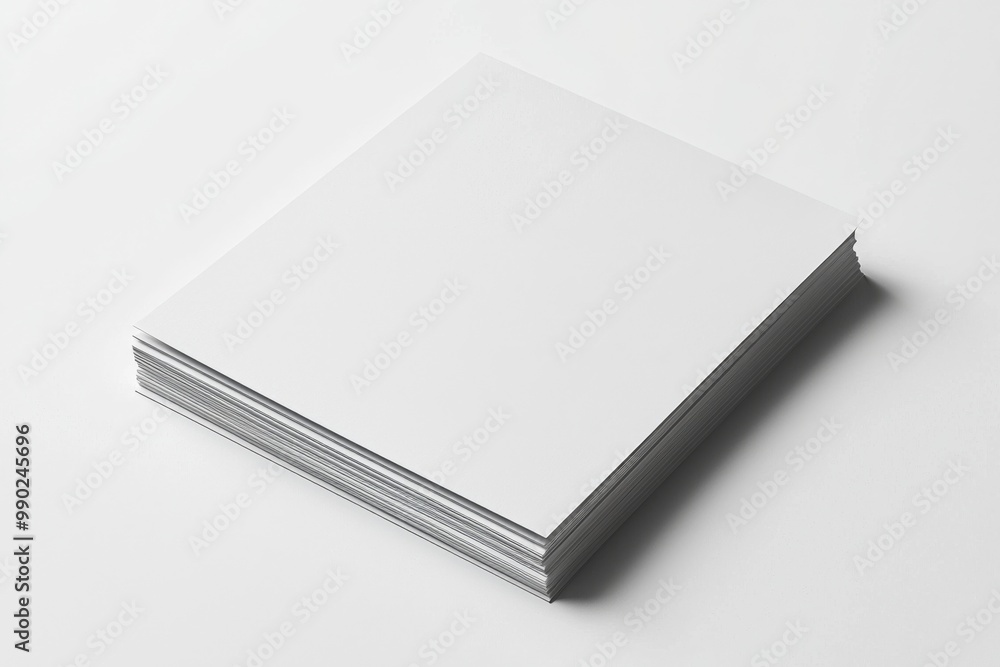 Paper A4 Mockup on White Background created with Generative AI Paper A4 Mockup on White Background created with Generative AI