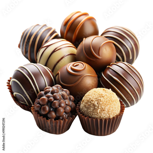 Different varieties of yummy and delicious chocolates