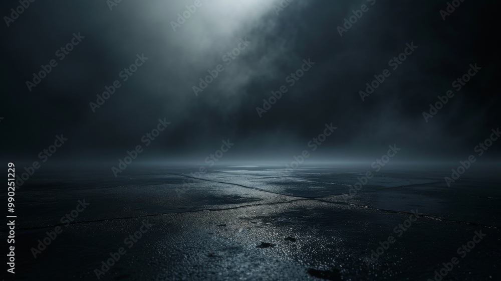 Dark Foggy Night Landscape: Abstract Concrete Texture Dark Foggy Night Landscape: Abstract Concrete Texture