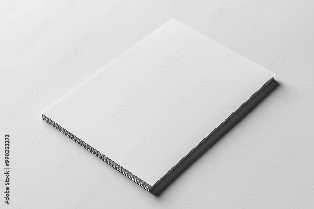 Paper A4 Mockup on White Background created with Generative AI Paper A4 Mockup on White Background created with Generative AI