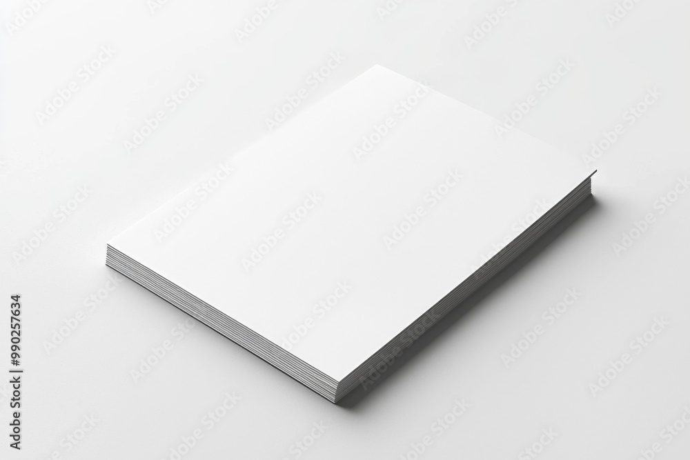 Paper A4 Mockup on White Background created with Generative AI Paper A4 Mockup on White Background created with Generative AI
