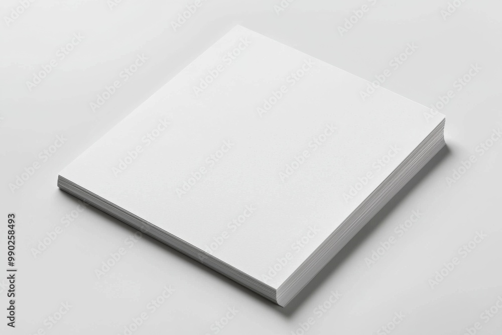 Paper A4 Mockup on White Background created with Generative AI Paper A4 Mockup on White Background created with Generative AI