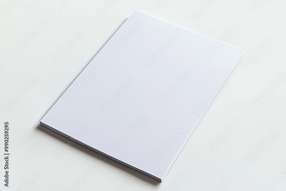 Paper A4 Mockup on White Background created with Generative AI Paper A4 Mockup on White Background created with Generative AI