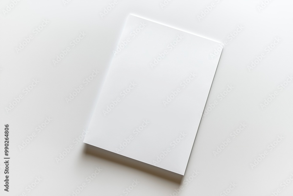 Paper A4 Mockup on White Background created with Generative AI Paper A4 Mockup on White Background created with Generative AI