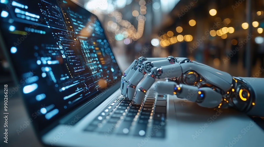 Robotic Hand Typing on Laptop Robotic Hand Typing on Laptop