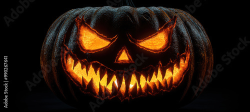 Spooky Glowing Pumpkin for Halloween Decorations