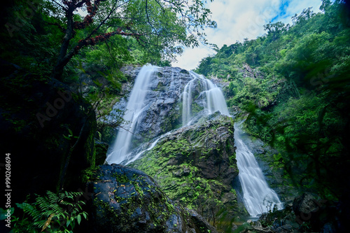 Khlong Lan Waterfall. In Namtok Khlong Lan National Park Kamphaeng Phet Province