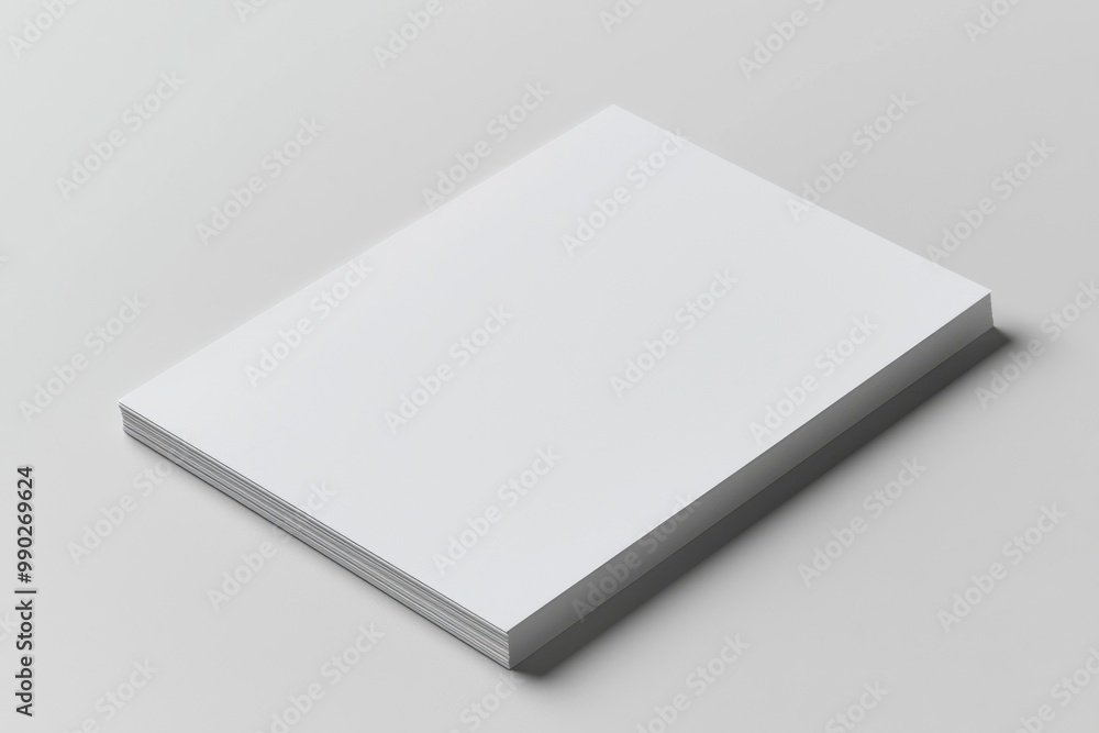 Paper A4 Mockup on White Background created with Generative AI Paper A4 Mockup on White Background created with Generative AI