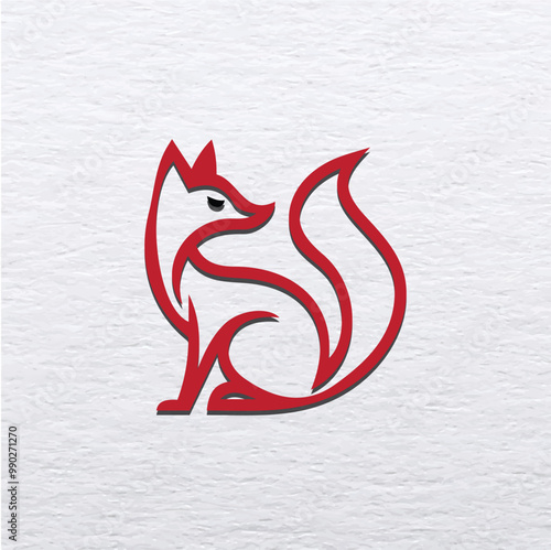 Red Fox Logo Icon Design