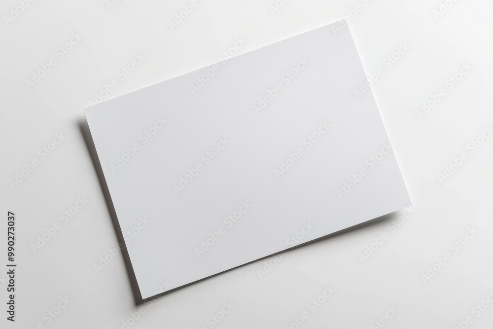 Paper A4 Mockup on White Background created with Generative AI Paper A4 Mockup on White Background created with Generative AI