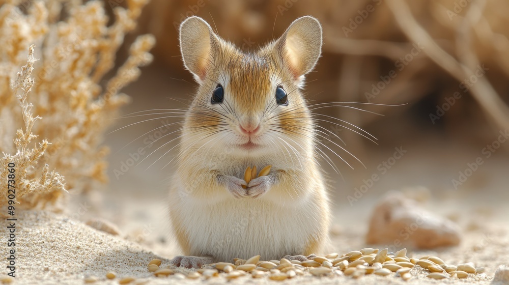 Adorable Gerbil Holding Seeds Adorable Gerbil Holding Seeds