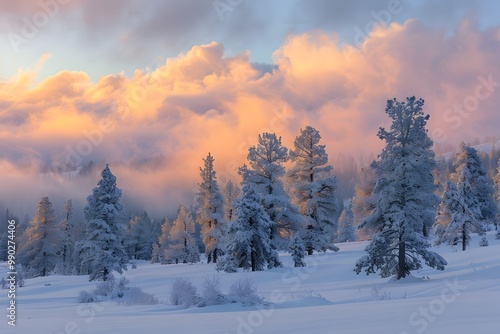 sunset in the mountains