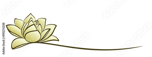The symbol of a blooming water lily.