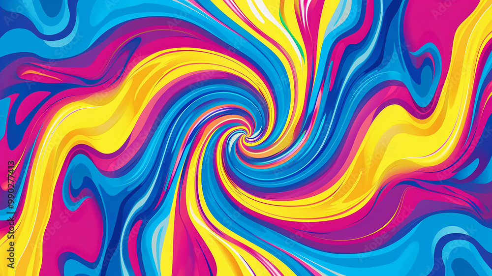 A swirl of multicolored paints abstract background spiral art work A swirl of multicolored paints abstract background spiral art work