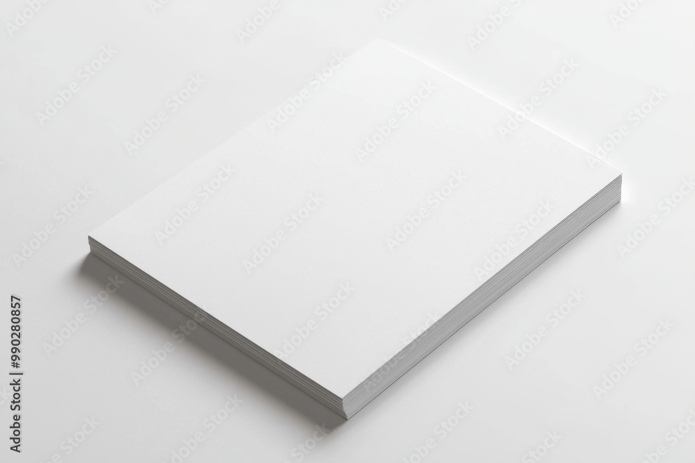 Paper A4 Mockup on White Background created with Generative AI Paper A4 Mockup on White Background created with Generative AI