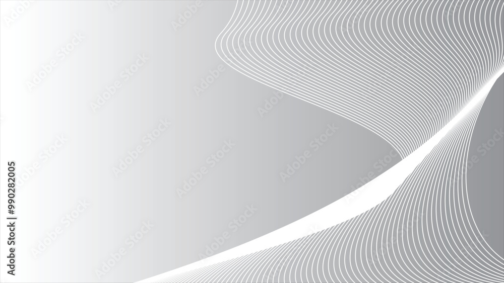 Naklejka premium Grey abstract background with curve stripes line for backdrop or presentation