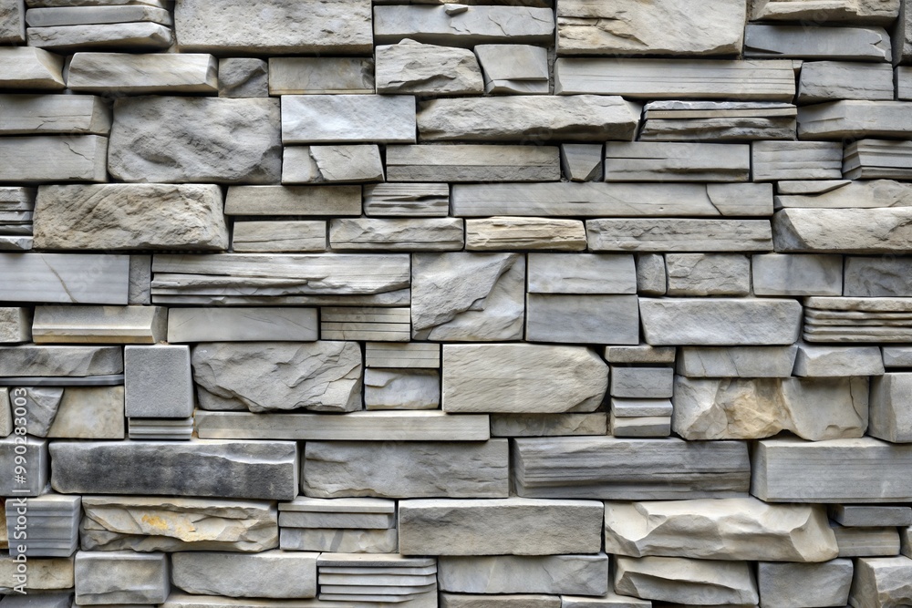 Obraz premium Rustic gray brick wall texture with natural variations