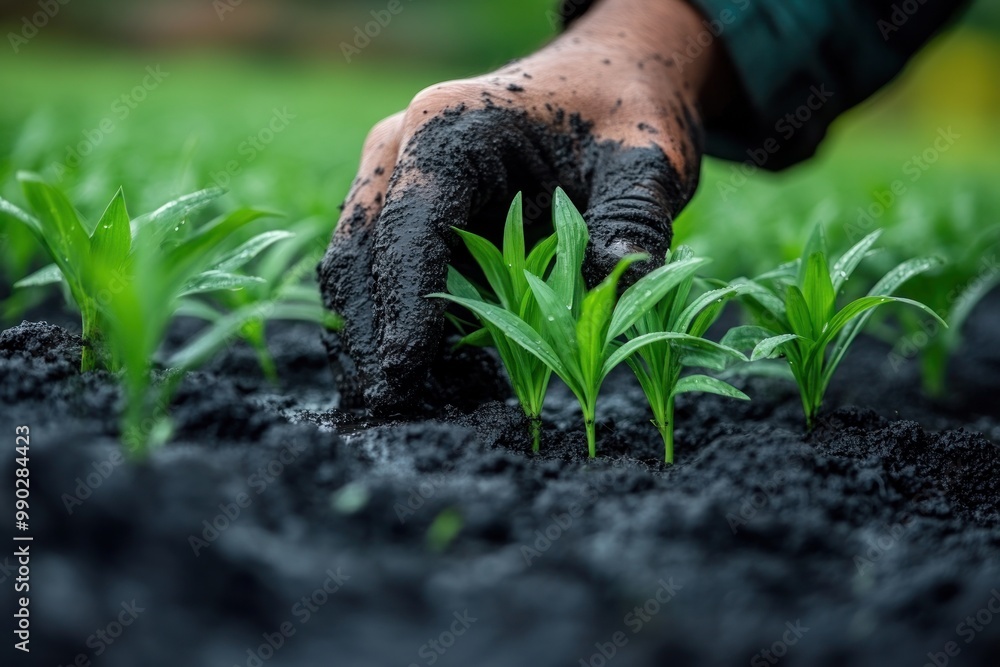 Hand in Soil with Sprout Hand in Soil with Sprout