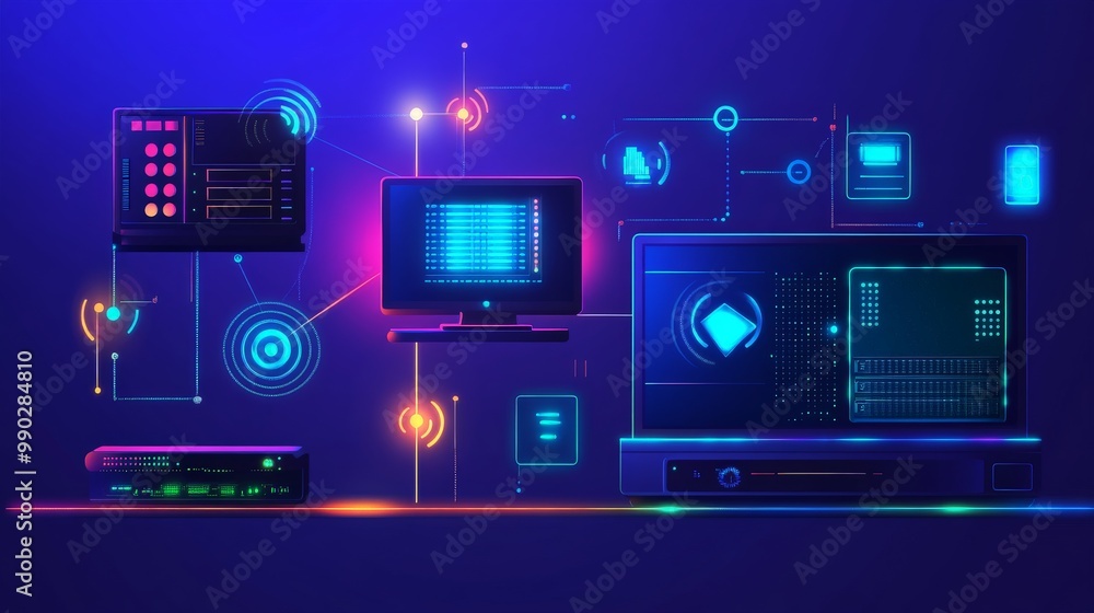 Futuristic Digital Technology and Entertainment Devices Futuristic Digital Technology and Entertainment Devices